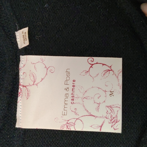 Emma and posh cashmere sweater short sleeves Medium black - Picture 3 of 6